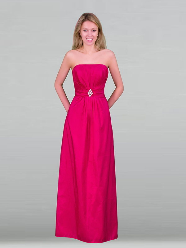 hot pink Bridesmaids Evening Party Prom Dress