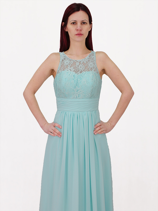 (image for) Mint Lace Chiffon Bridesmaid Dress
