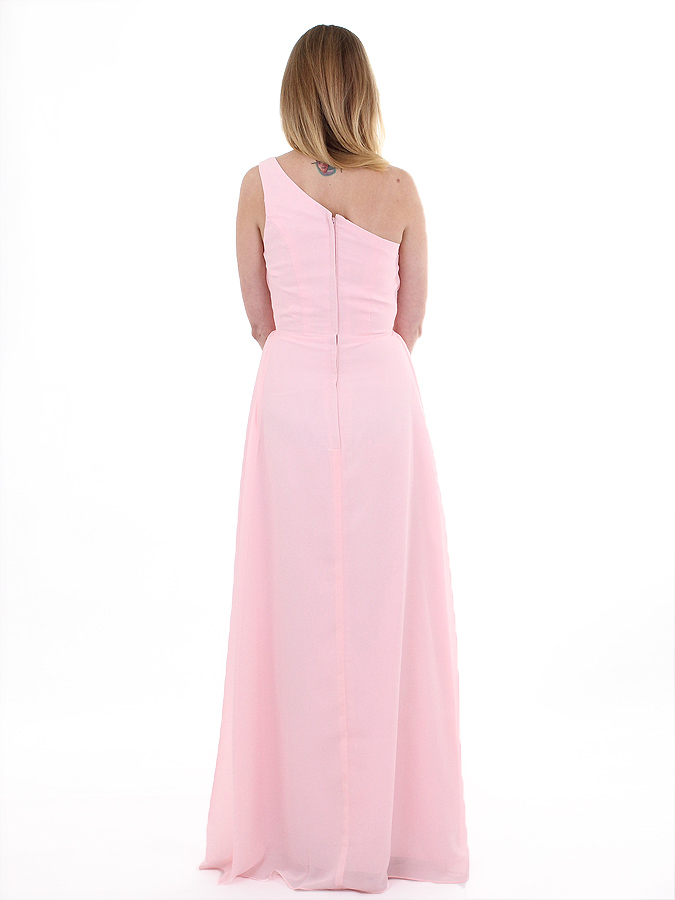 (image for) One Shoulder Bridesmaids Dress With Flower