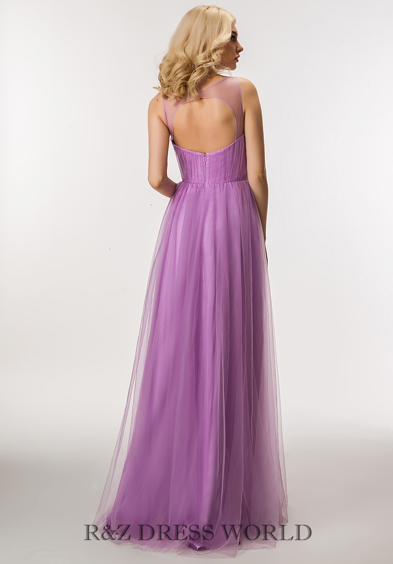 Lilac dress with v neckline - Click Image to Close